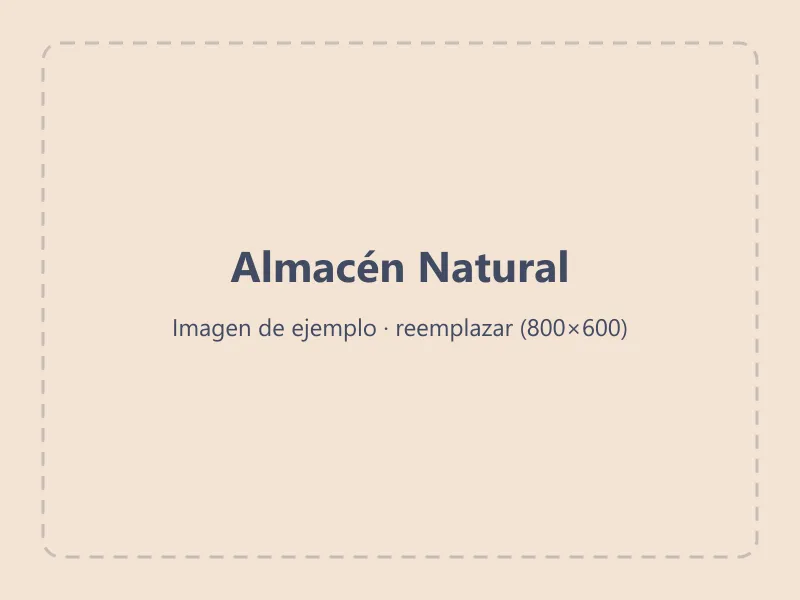 Página de inicio de la tienda online Almacén Natural