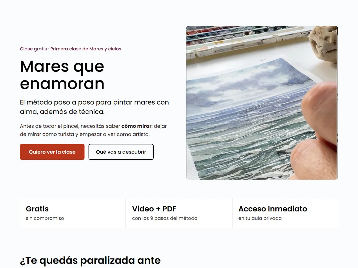 Encabezado de la landing Mares que enamoran después del rediseño